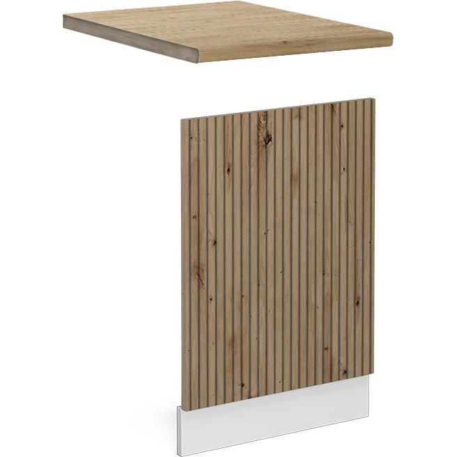 Vicco Frontblende R-Line, Geschirrspüler Zubehör, Braun