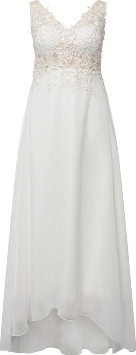 Produktbild Ulla Popken Brautkleid, A-Linie, Schleppe, V-Ausschnitt, ärmellos (48)