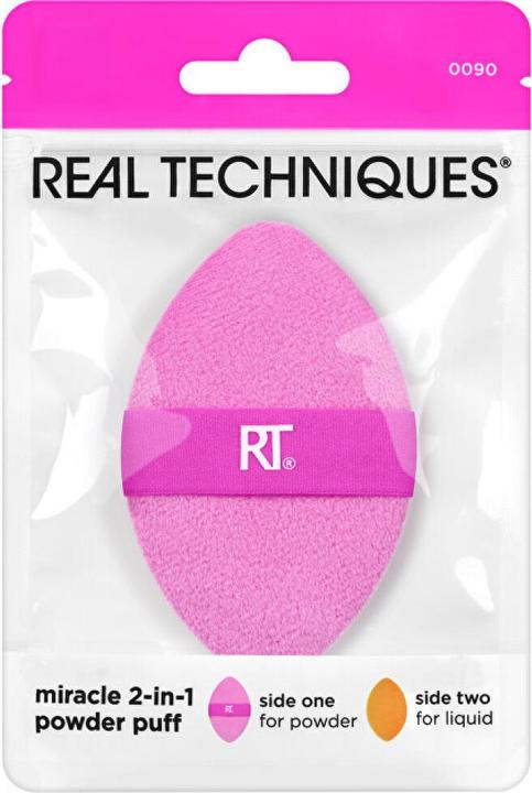 Produktbild Real Techniques Miracle 2-In-1 Powder Puff Dual-Sided Makeup Blending Puff 1 Count
