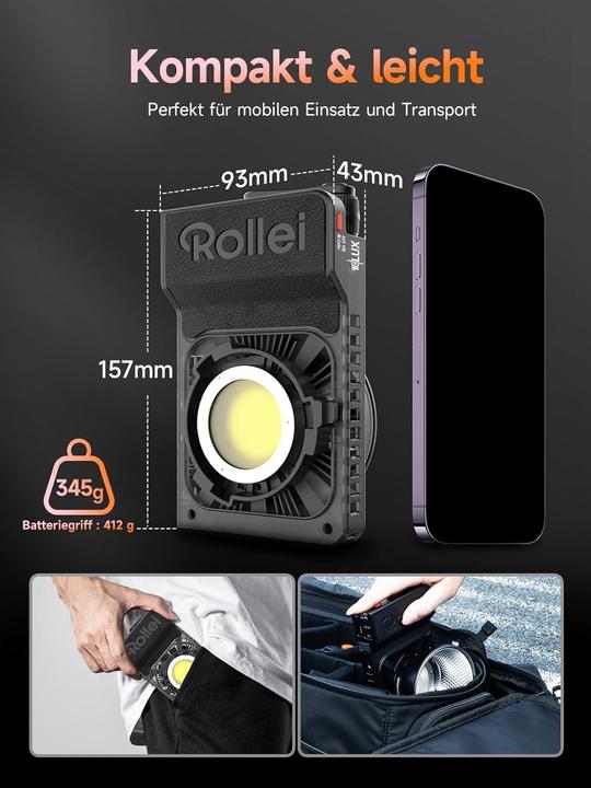 Produktbild Rollei LED-Dauerlicht | RGB | LUX-Serie (Studioleuchte, Videoleuchte)