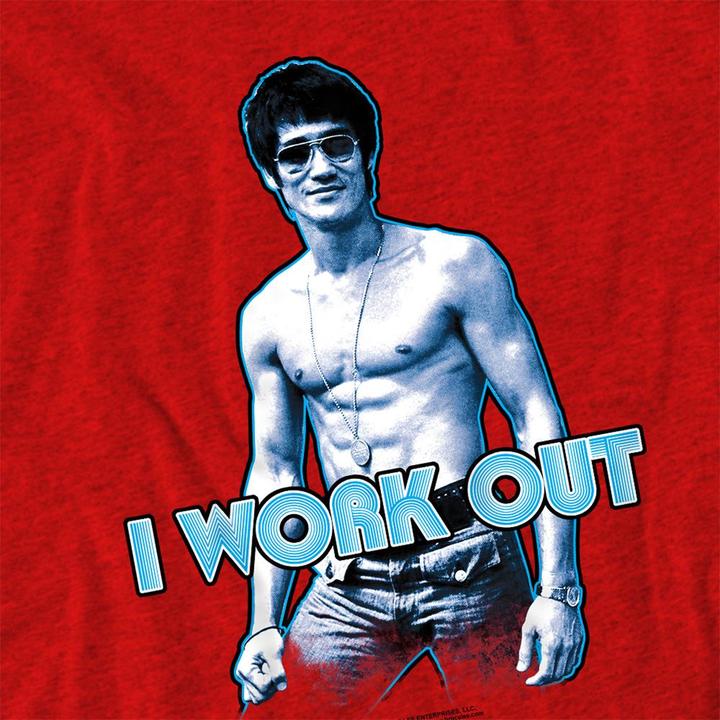 Produktbild Bruce Lee I Works Out TShirt meliert (3XL)