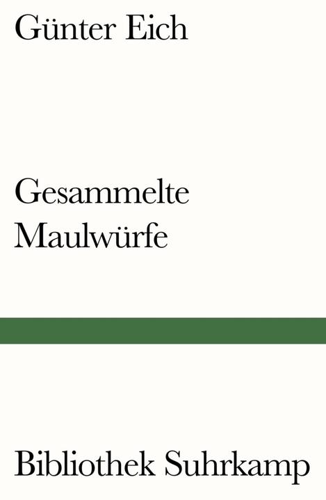 Produktbild Gesammelte Maulwürfe (Deutsch, Günter Eich, 2016)
