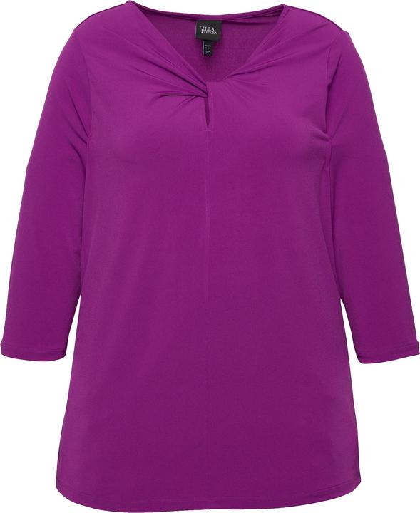 Actual product image Ulla Popken Draped Neck 3/4 Sleeve Tee (42, 44)