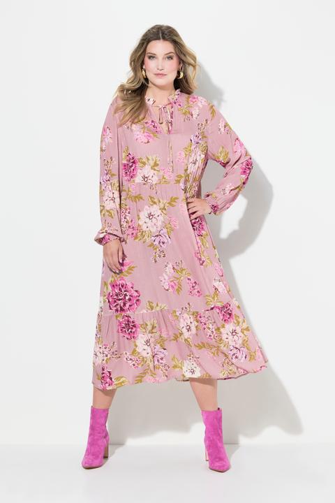 Actual product image Miamoda Midi dress with floral pattern and ruffled neckline (48)