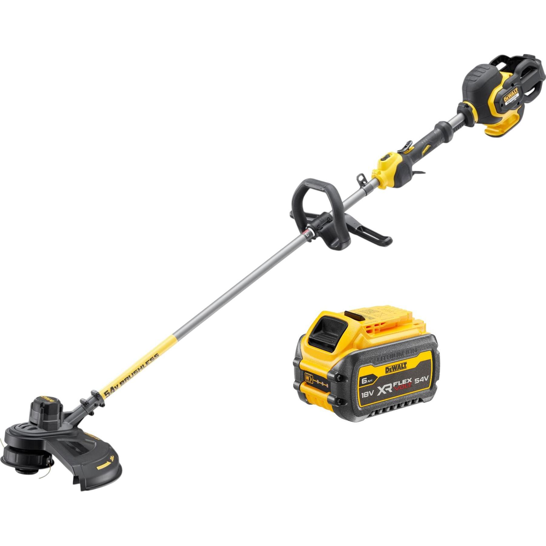 DeWalt, Decespugliatore, DCM 571 N Akku Motorsense 54 V FlexVolt 38 cm Brushless + 1x Akku 6,0 Ah - ohne Ladegerät