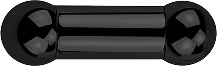 Produktbild Star Piercing Barbell schwarz mit zwei Kugeln (ohne Messing, Chirurgenstahl 316L)