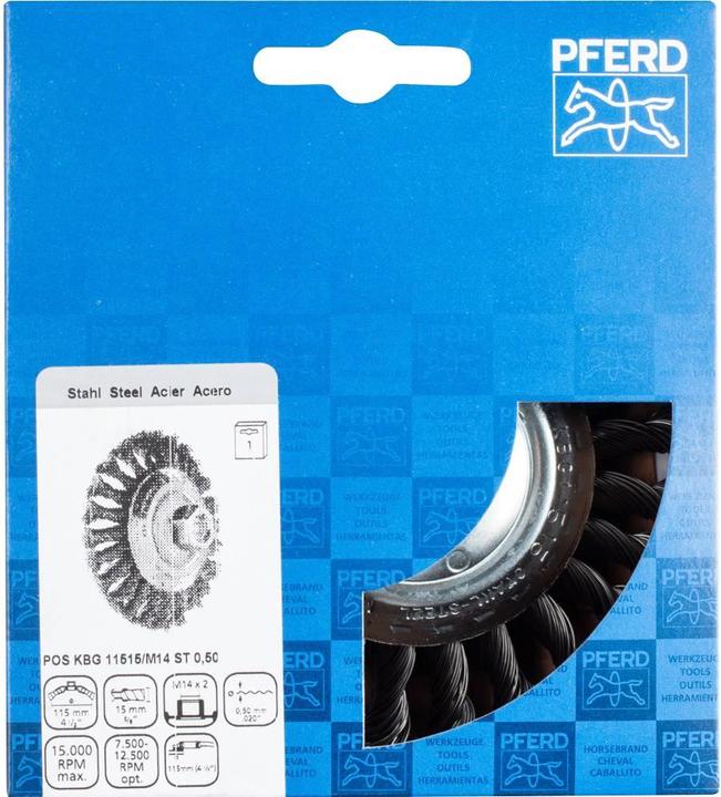 Actual product image Pferd Knotted cone brush KBG Ø 115 x 15 mm M14 wire 0,50 for angle grinder 1 pc.