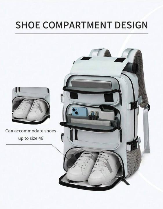 Immagine prodotto Only-Bags.Store Zaino impermeabile per computer portatile da 40,64 cm, zaino da viaggio con borsa per scarpe