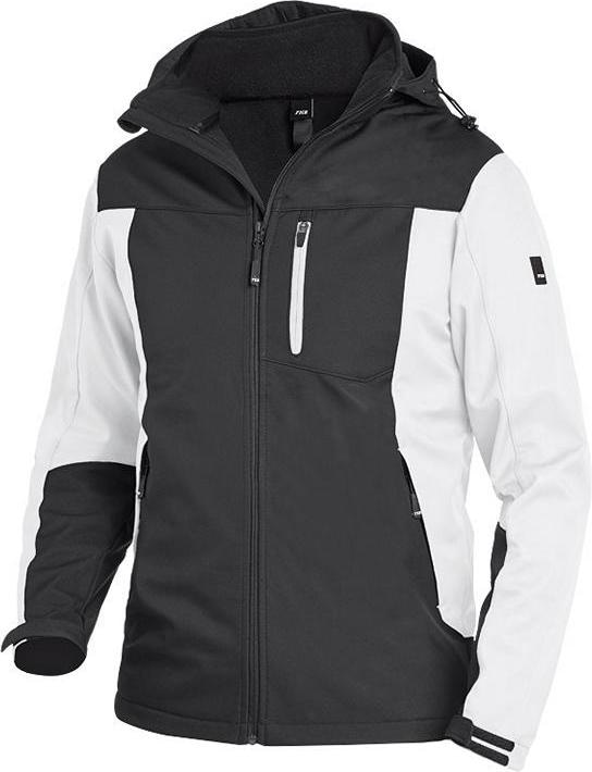 Actual product image FHB Men's softshell jacket JANNIK white, anthracite size 2XL (XXL)