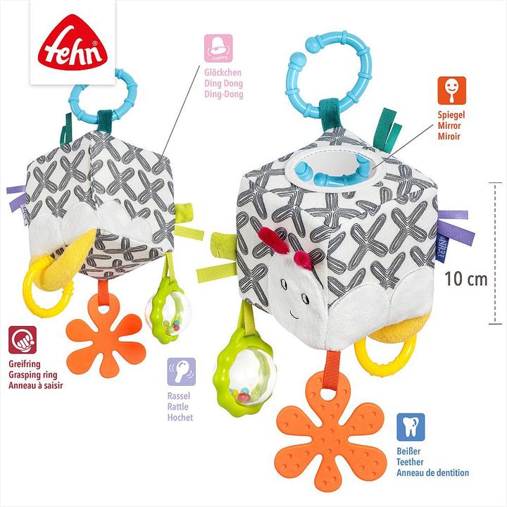 Immagine prodotto Fehn Activity-Würfel Raupe Mehrfarbig, Material: Polyester