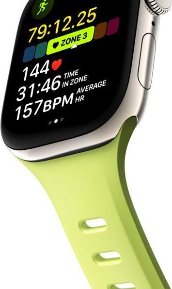 Actual product image Nomad Tempo Band 42mm Lime (18 mm, FKM fluoroelastomer)