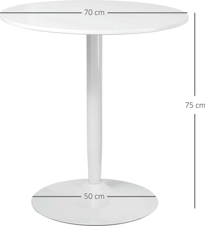 Produktbild Homcom Esstisch mit geräumiger runden Tischplatte (70 x 75 cm)