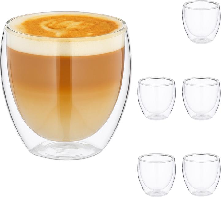 Produktbild Relaxdays Cappuccino-Gläser (250 ml, 6x)