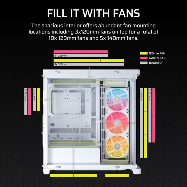 Productafbeelding Corsair FRAME 4500X LX-R RGB (ATX, E-ATX, mATX, Mini-ITX)