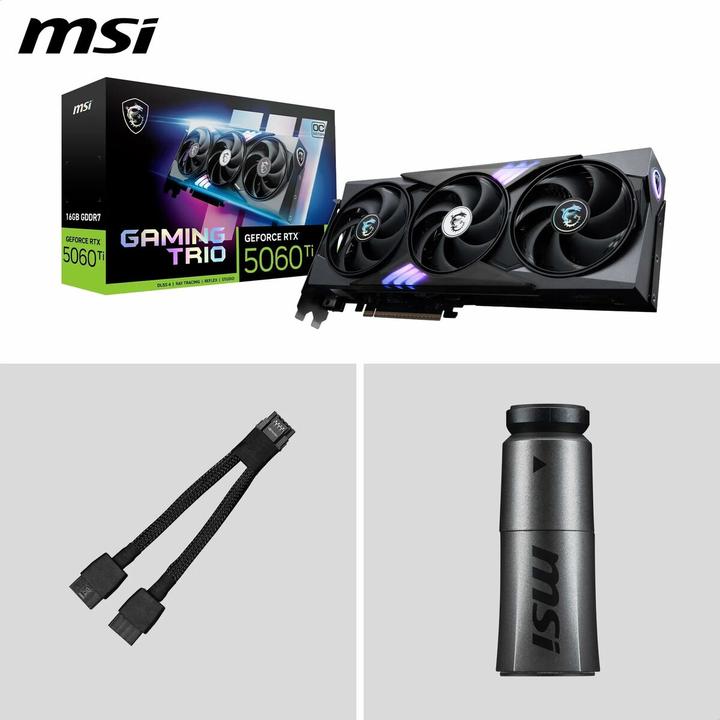 Actual product image MSI GeForce RTX 5060 Ti GAMING TRIO OC (16 GB)