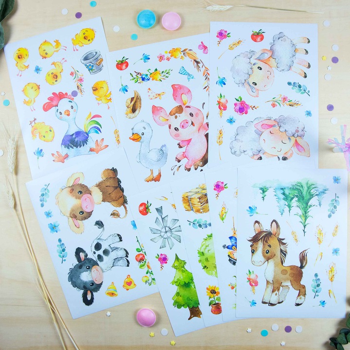Image du produit Papierdrachen Stickers muraux - ferme (22 x 30 cm)