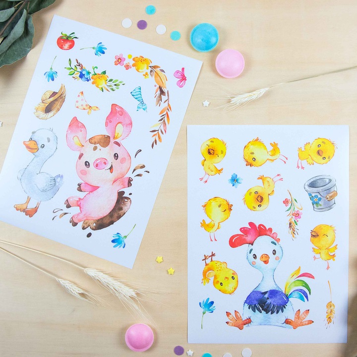 Image du produit Papierdrachen Stickers muraux - ferme (22 x 30 cm)