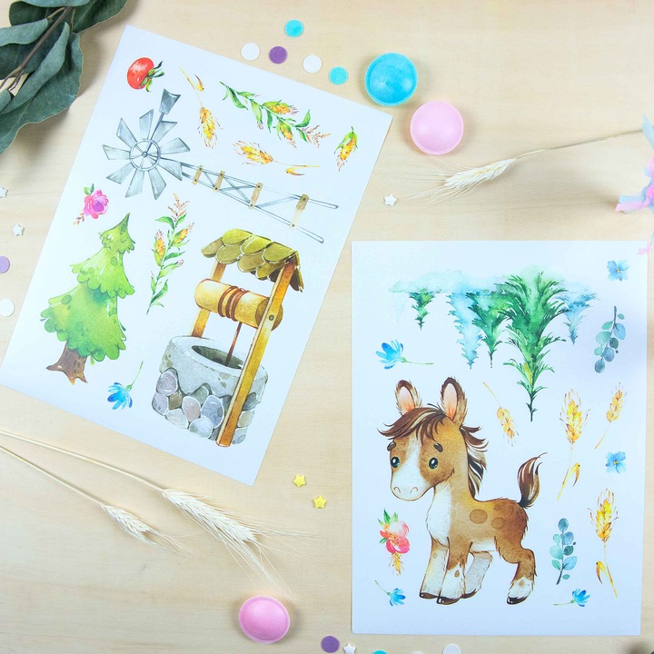 Image du produit Papierdrachen Stickers muraux - ferme (22 x 30 cm)