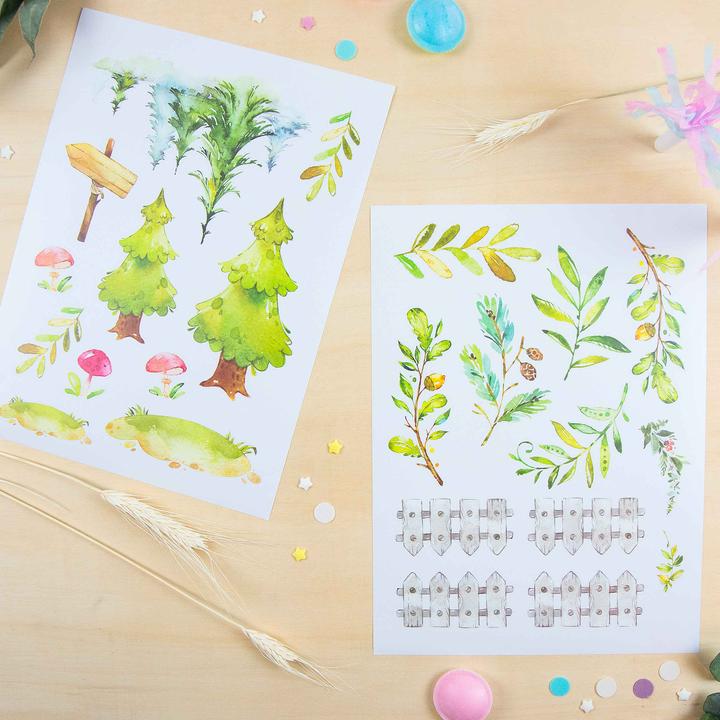 Immagine prodotto Papierdrachen Tatuaggi da parete - Cavalli - Set 8 (22 x 30 cm)