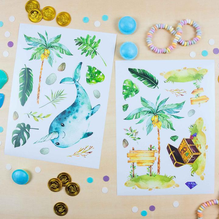 Actual product image Papierdrachen Wall tattoos - Pirates - Set 9 (22 x 30 cm)