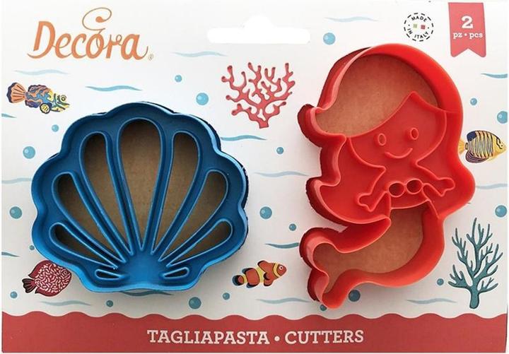 Decora Präge- & Ausstecher Set Meerjungfrau und Muschel