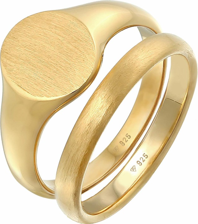 Image du produit Kuzzoi Bague à ruban, set de bagues, bague sceau (54, Argent 925)