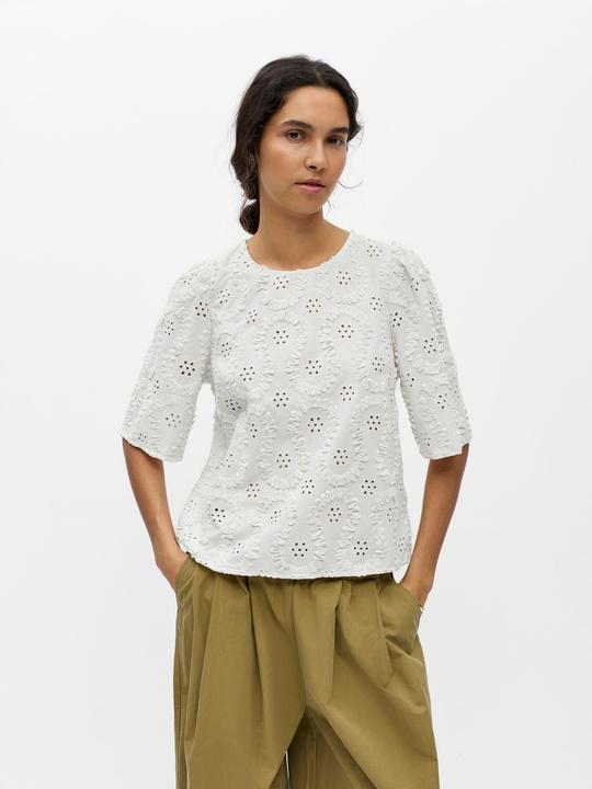 Produktbild Object Besticktes Oberteil mit Puffärmeln (38)