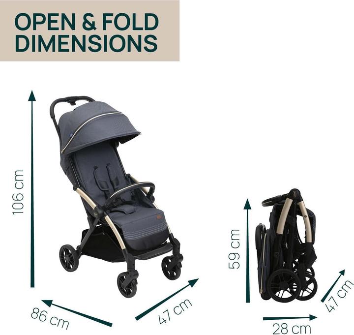 Actual product image Chicco 4-Wheel Stroller Goody Xplus Dark