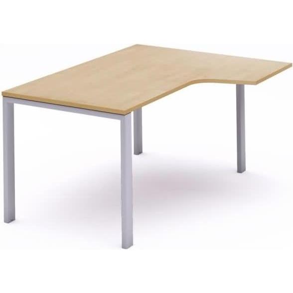 Rocada, Schreibtisch, Schreibtisch Total L-Form rechts BxTxH 160x120x73cm Gestell grau Platte Melamin buche