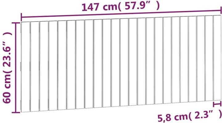 Actual product image vidaXL Wand-Kopfteil (147 x 3 x 60 cm)