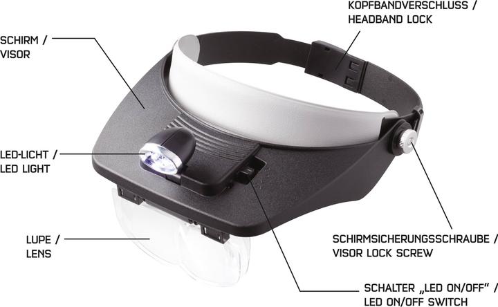 Produktbild Toolcraft Kopflupe