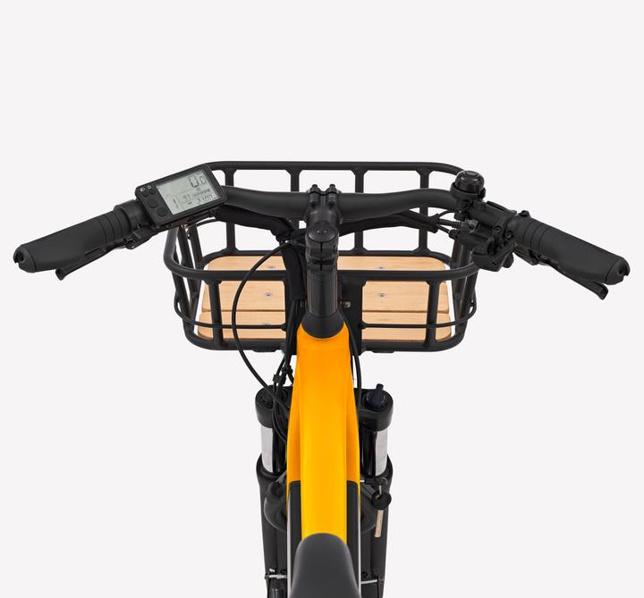 Image du produit Btwin Vélo utilitaire électrique Cargobike R500E Longtail V2 jaune (44 cm)