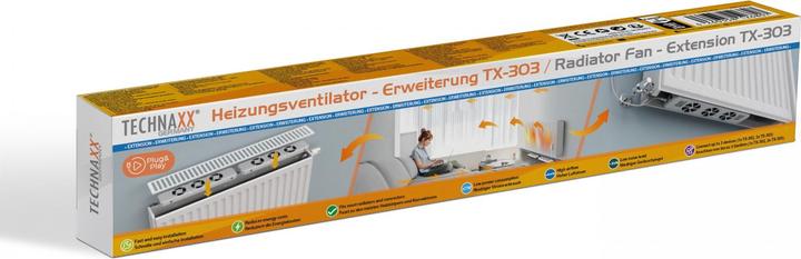 Productafbeelding Technaxx Heizkörperventilator, Erweiterungsset für längere Heizkörper