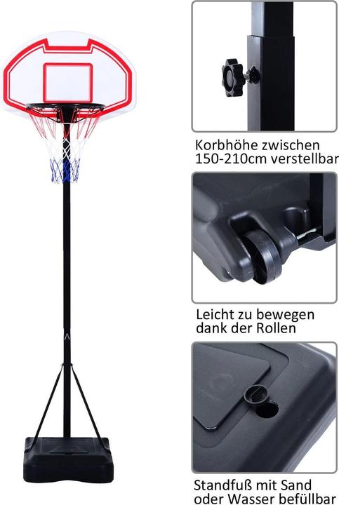 Produktbild Homcom Kinder Basketballkorb mit Ständer