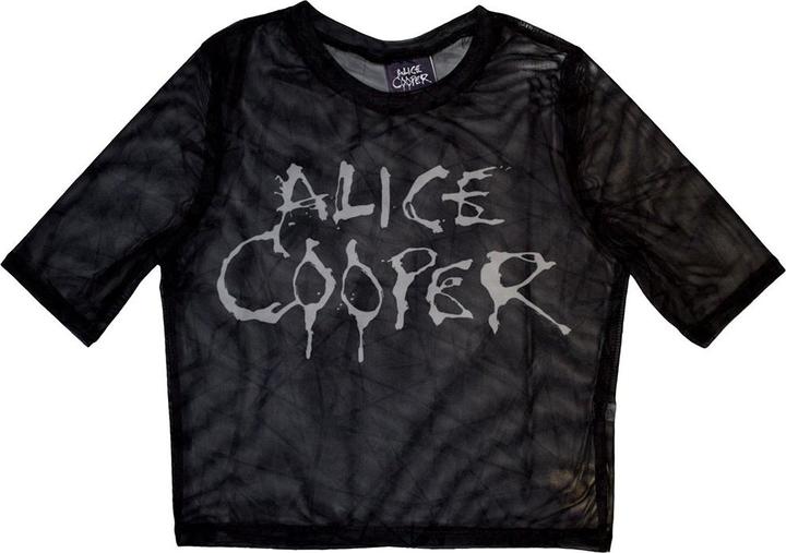 Produktbild Alice Cooper Dripping Logo Netzgewebe Crop Top (Girlie) (S)