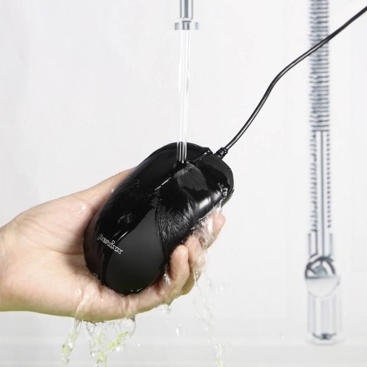 Actual product image Perixx PERIMICE-503 B, waterproof mouse, corded, black (Cable)