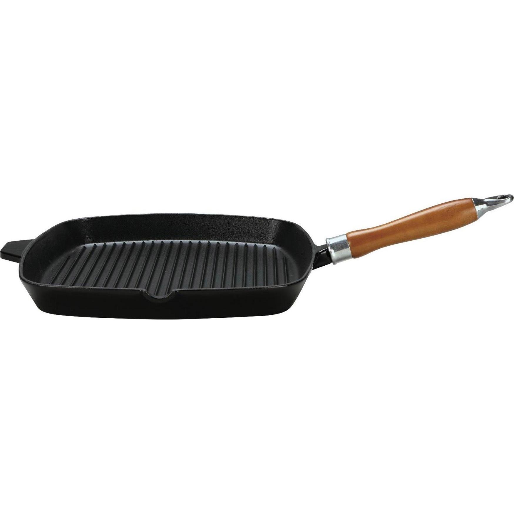 Krüger Grillpfanne Rustika 28x28cm, Pfanne + Kochtopf, Schwarz
