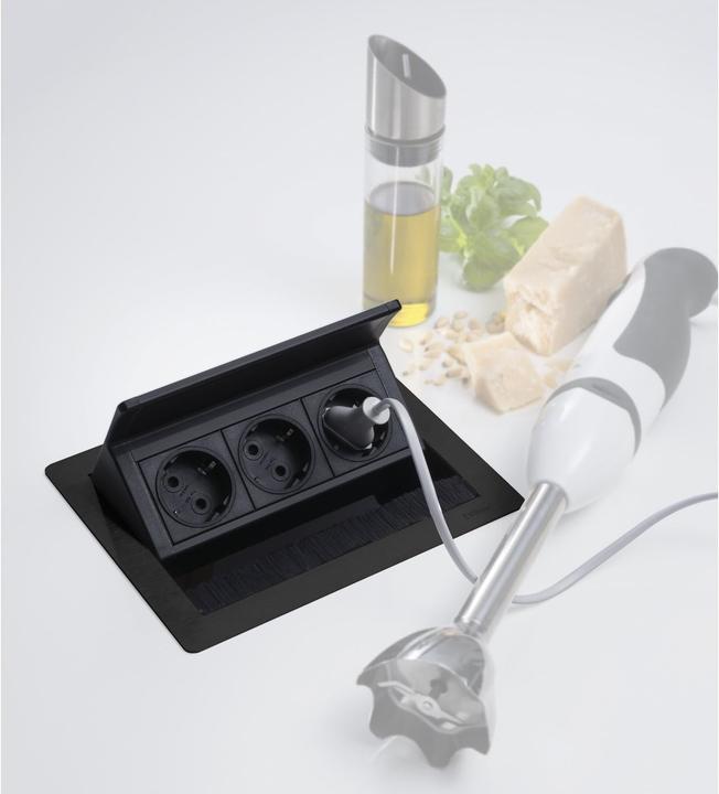 Immagine prodotto Evoline Presa multipla Flip Top Push S 3x prese Schuko, nero (3x, CEE 7/3, 3 m)