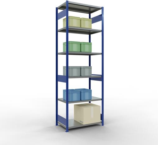 Actual product image Schulte Lagertechnik MULTIplus250 basic racking system with length ledgers