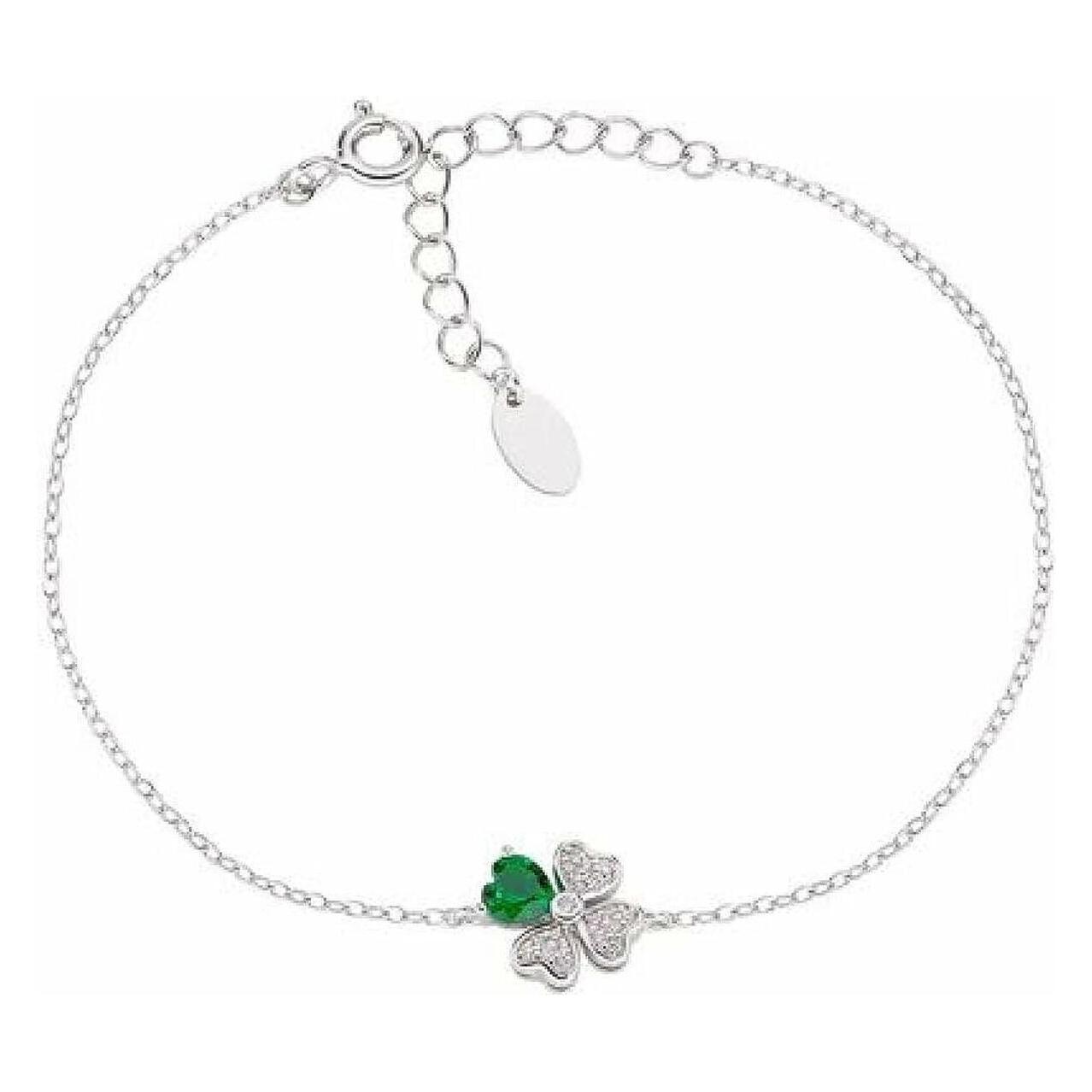 Amen, Bracciale, Charm Argento Quadricuore Brqubv Bracciale Portafortuna
