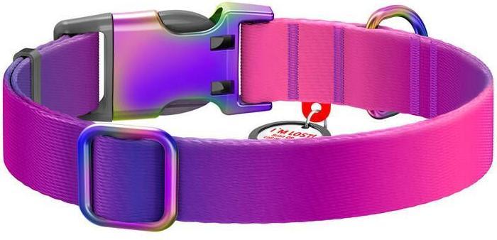 Immagine prodotto Collar Collare per cani Waudog in nylon sfumato con codice QR, viola, taglia M (M, Cane, Passeggiare)