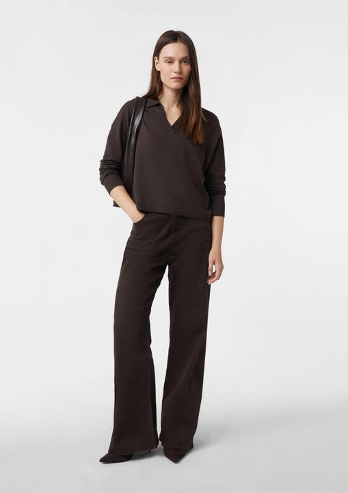 Produktbild Comma Strickpullover Relaxed Fit Strickpullover mit V-Ausschnitt und Polokragen (38)