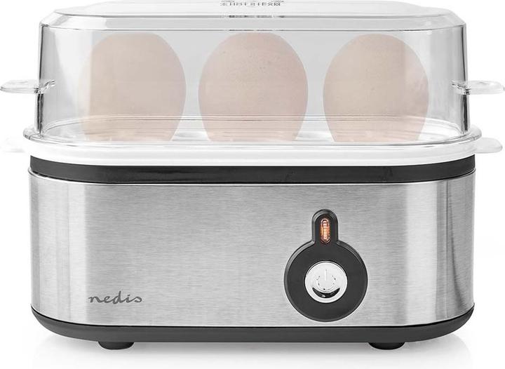 Nedis Chauffe-oeufs - Le couvercle et le support vont au lave-vaisselle - Porte-oeufs avec gobelet gradué