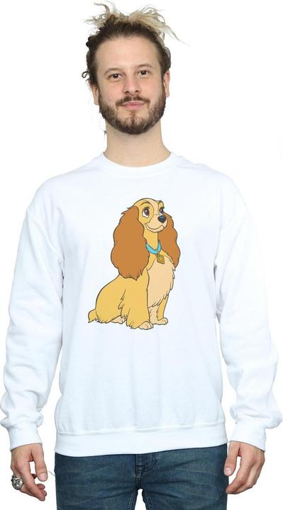 Actual product image Disney Mens Lady And The Tramp Lady Spaghetti Heart Sweatshirt (XL)