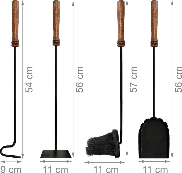 Immagine prodotto Relaxdays 5-teiliges Kaminbesteck Set Wandmontage