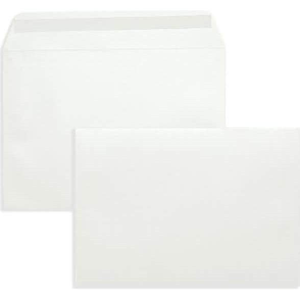 Blanke, Briefumschlag, Briefumschläge C5 120g/qm haftklebend VE=100 Stück alpinweiss (C5, 100 x)