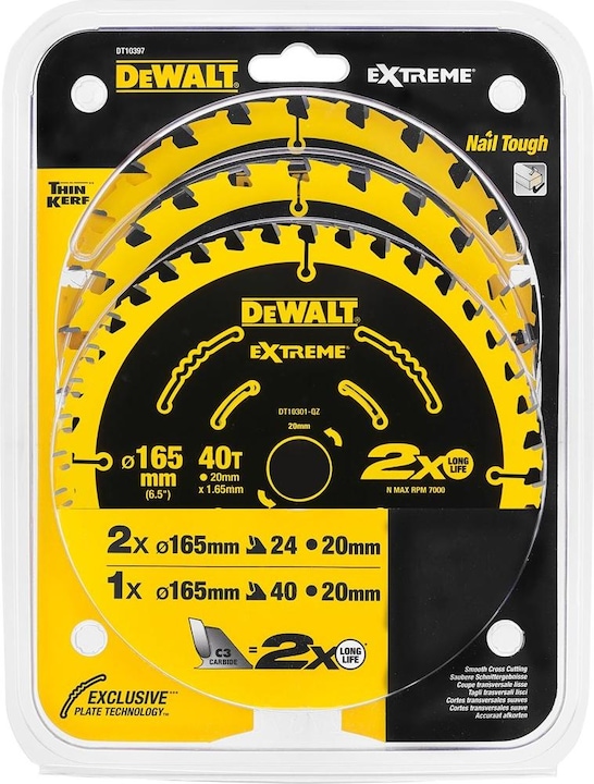 Actual product image DeWalt Circular saw blade set DT10397