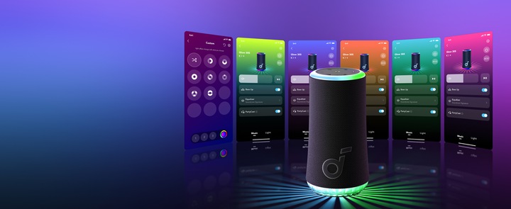 Immagine prodotto soundcore Głośnik Glow Czarny (18 h, Porta USB)