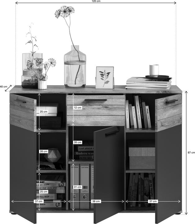 Image du produit Xonox Home Mason (120 x 40 x 87 cm)