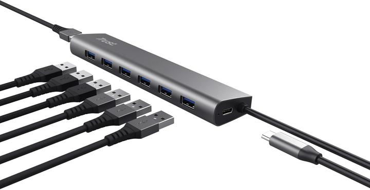 Produktbild Trust I/O HUB USB 7PORT HALYX/24967 (USB-A, 8 Ports)